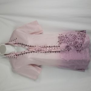 Spice and Roses pink long tunic or short dress sz Small